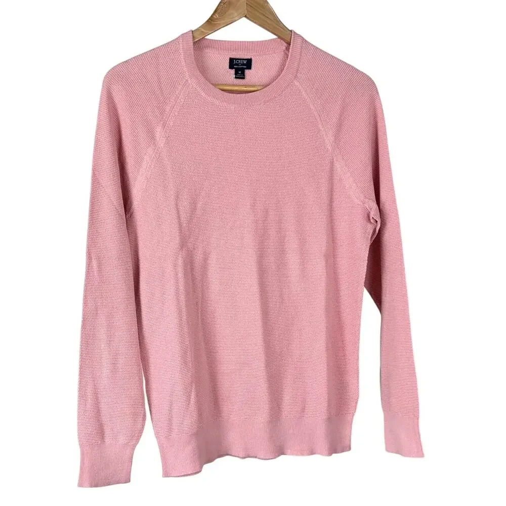 J. Crew Men's Crewneck Sweater in Pink Size Medium New With Tags Condition